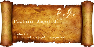 Paulini Jagelló névjegykártya
